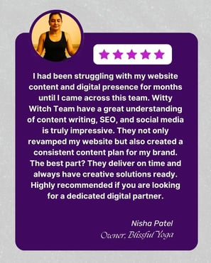 Witty witch client testimony Nisha
