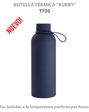 BOTELLA TÉRMICA RUBBY Regalos Corporativos Publicidad Empresas logos full color merchandising