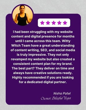 Witty witch client testimony Nisha