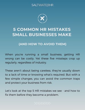 Common HR Mistakes