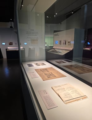 Display case with records relating to the March 1st movement