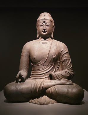 Iron seated buddha