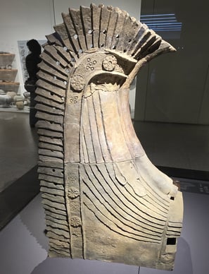 Ornamental ridge end tile