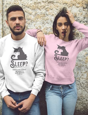 vivid calm designs, side gig club, Sleepless Grind, Hustler Cat, black cat, vivid calm designs