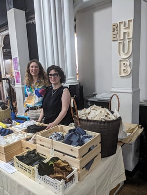Our first fabric sale at the "Women that Make and Do" event at the Trinity Centre, Bristol