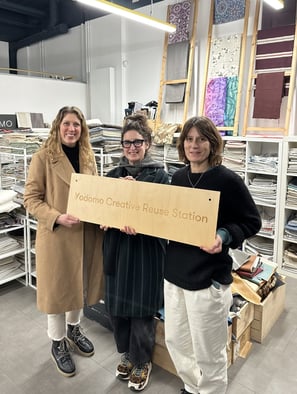 Kate & Mary visit Yodomo, London, to learn "How to set up a textile Re-use Hub where you live" 