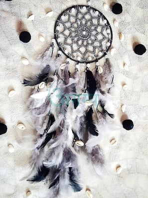 Agamya grey and black dreamcatcher
