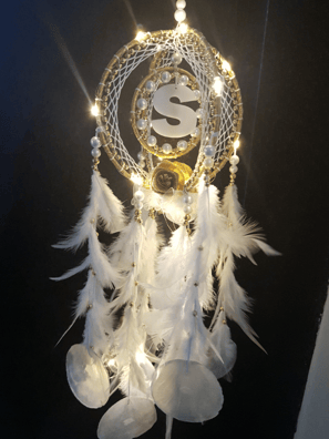 agamya white 3D shells dreamcatcher