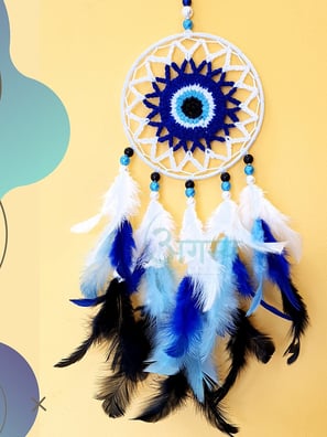 agamya evil eye crochet dreamcatcher