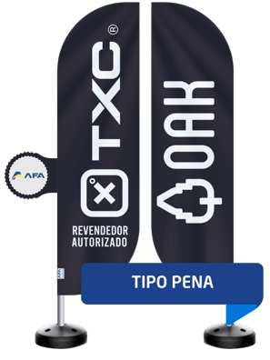 windbanner personalizado na cor preta