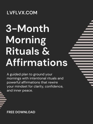 lvflvx.com offering 3-month morning rituals and affirmations plan for shadow work