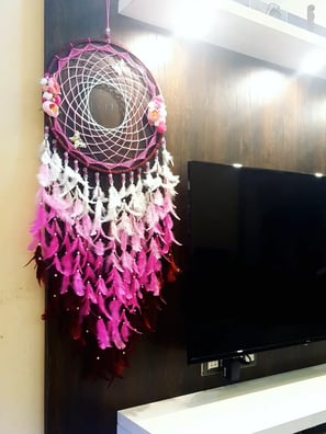 agamya dreamcatcher pink for living area