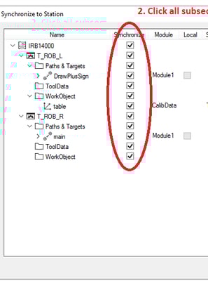 sync all subsection