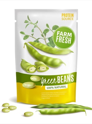 Preserved natural green beans plastic package valuable protein source healthy food