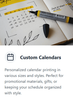 a yellow bold marker, on a white book showing a calendar, , with words below