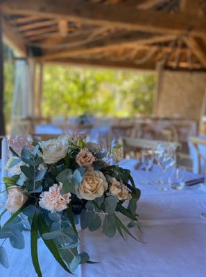 centre de table fleuri mariage