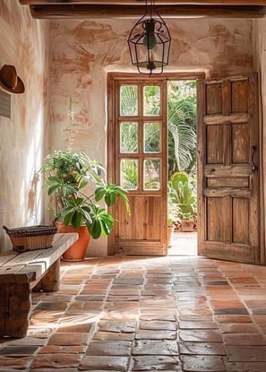 Natural materials and features create a luxurious feeling Rhodes Greece