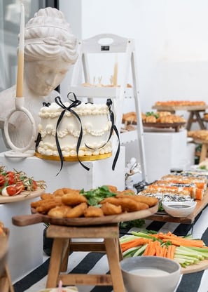 Professional catering with buffet service