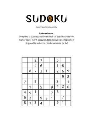 Sudokus descargables para desafiar y mejorar tu lógica numérica