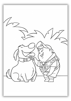 Russell And Dug Coloring Pages