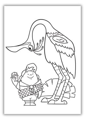 Up Pixar Characters Coloring Pages