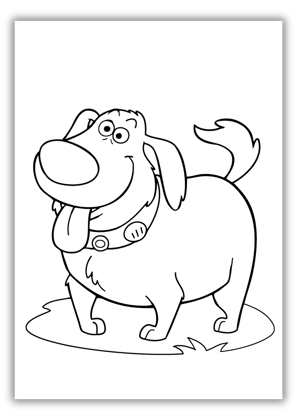 Cute Dug The Dog Coloring Pages