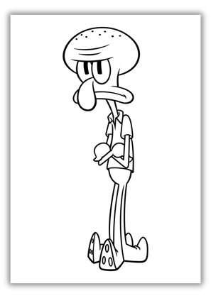 squidward coloring pages