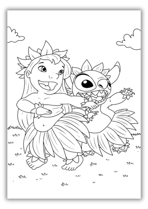 colouring pages of stitch