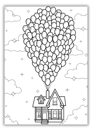 up house coloring page