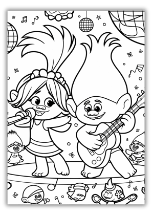 coloring pages of trolls