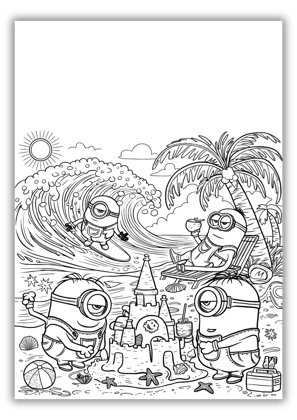 coloring sheets minions