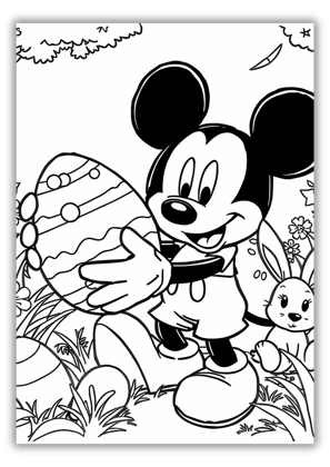 Disney Mickey Easter Coloring Pages