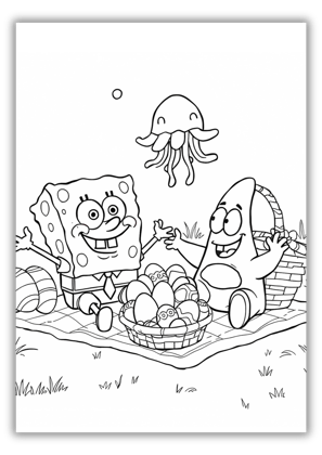 SpongeBob Easter Coloring Pages