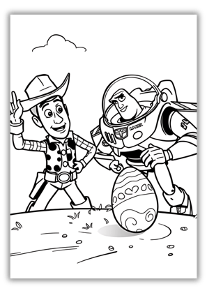 Toy Story Easter Coloring Pages