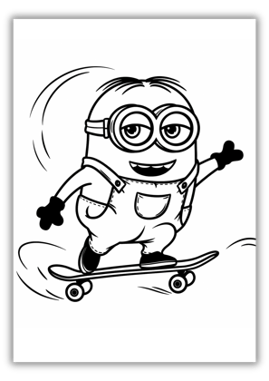 Easy Minion Coloring Pages