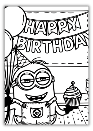 Full Page Minion Coloring Pages