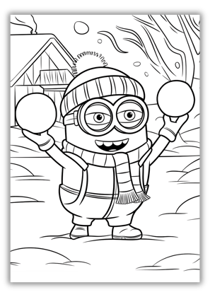 Funny Minion Coloring Pages