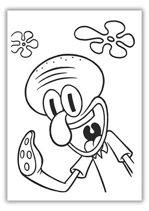 spongebob squidward coloring pages