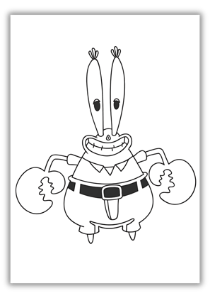 spongebob mr krabs coloring pages