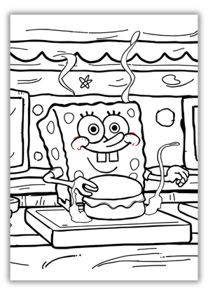 coloring spongebob