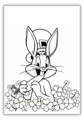 Bugs Bunny St Patricks Day Coloring Pages