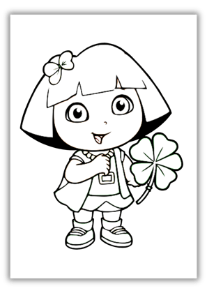 Dora St Patricks Day Coloring Pages