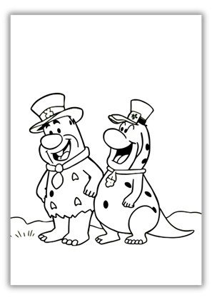 Flintstones St Patricks Day Coloring Pages