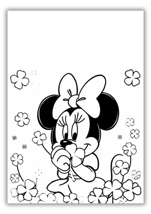 Minnie Mouse St Patricks Day Coloring Pages