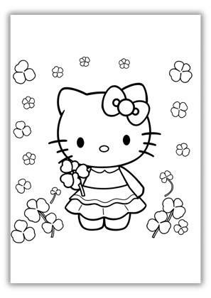 Hello Kitty St Patricks Day Coloring Pages