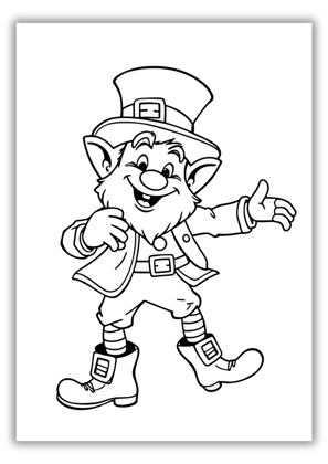 Cute Leprechaun Coloring Pages