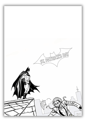 Batman and Joker St Patricks Day Coloring Pages