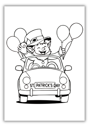 Cute Leprechaun St Patricks Day Coloring Pages