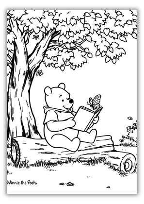 winnie the pooh colouring in pages