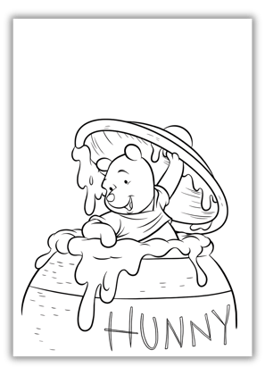 pooh bear pictures to color